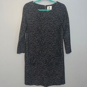 EUC Anthropologie Lili's Closet Marled Charcoal Grey Shift Dress Size Medium